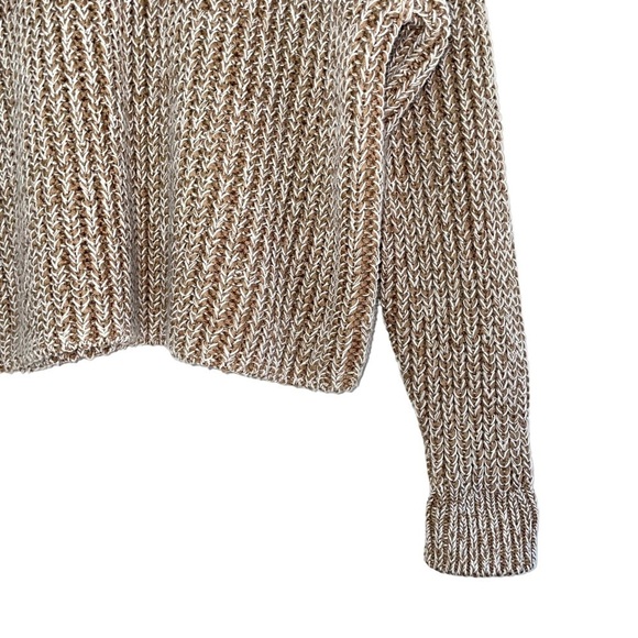 Banana Republic oversized ribbed knit sweater chunky latte brown womens small - Picture 6 of 11